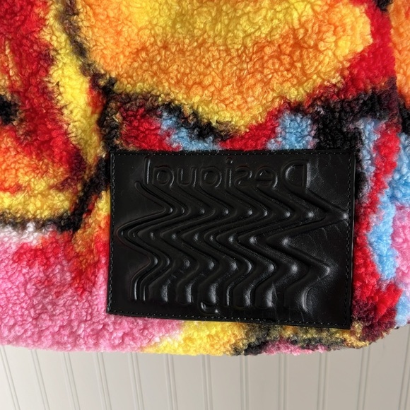 Desigual Faux sheepskin maxi shopper bag - Picture 4 of 12